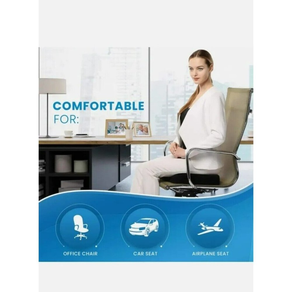 Everlasting Pressure Relief Seat Cushion for Long Sitting Hours - Black - Picture 7 of 12